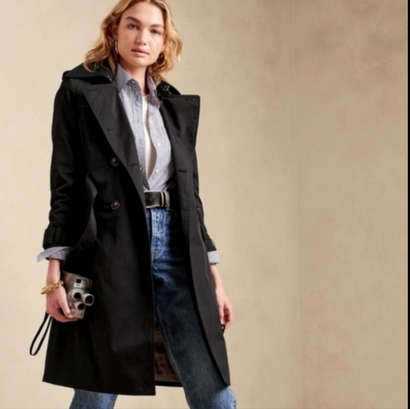 NWOT Banana Republic Double-Breasted  Trench Coat - Picture 2 of 13